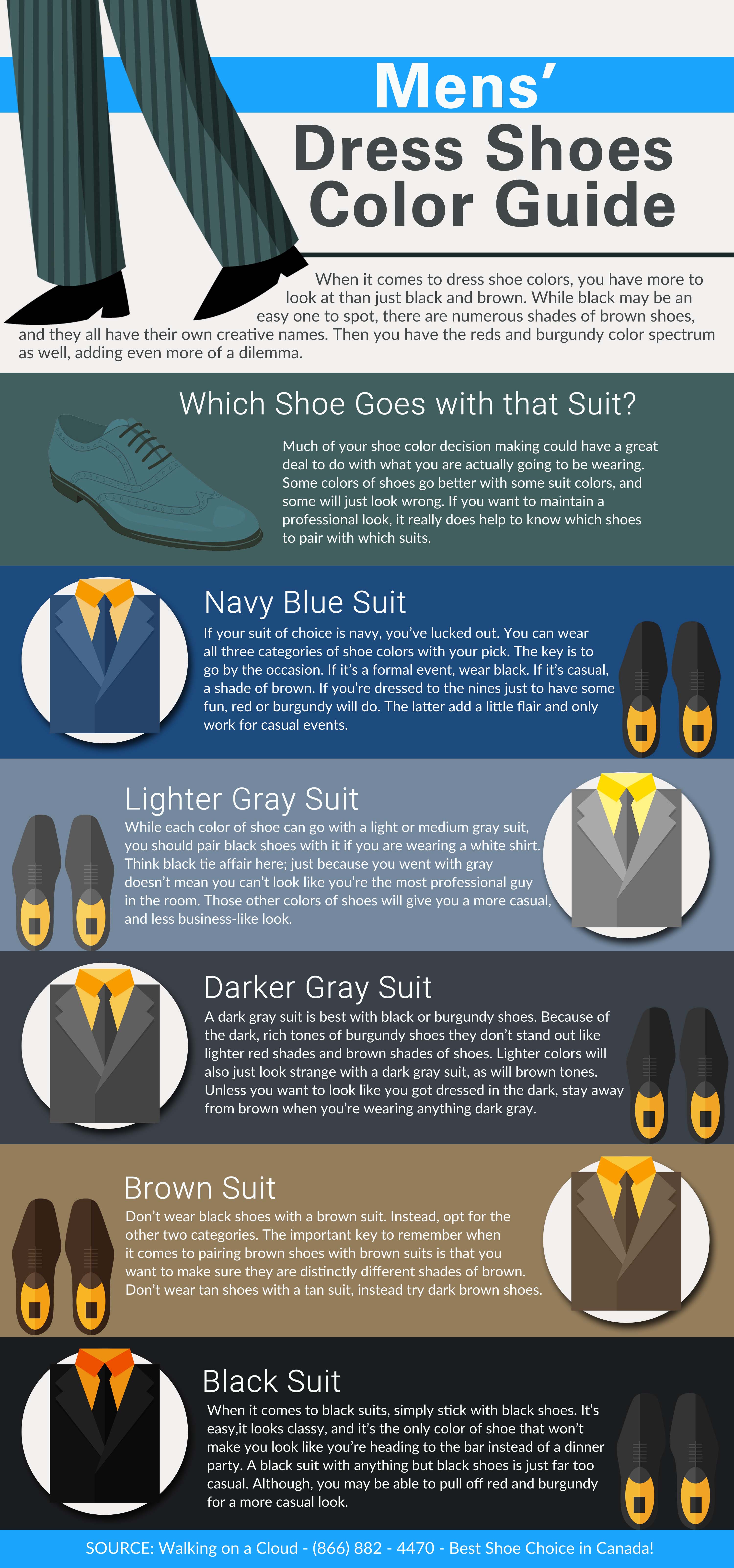 Mens' Dress Shoes Color Guide 
