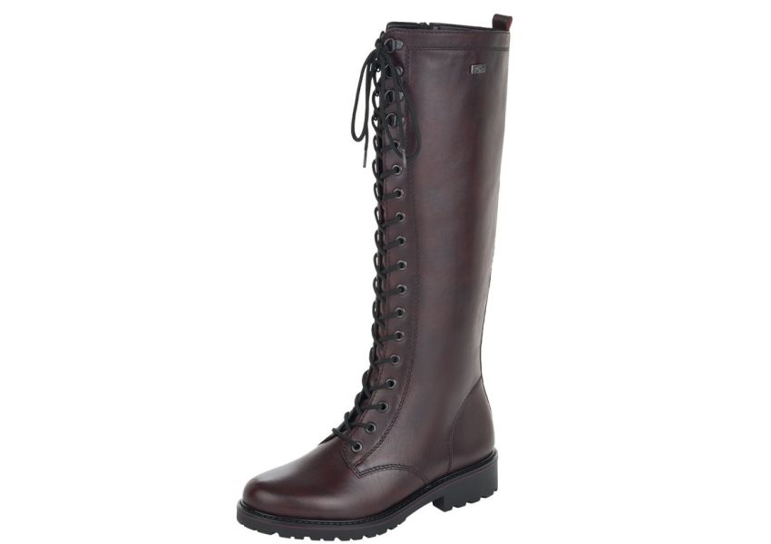 Cristallino Red Lace-Up Riding Boot | Walking On A Cloud