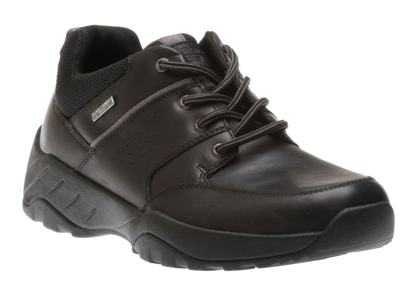 XCS Spruce Peak Black Waterproof Leather Lace-Up Walking Shoe | Walking ...