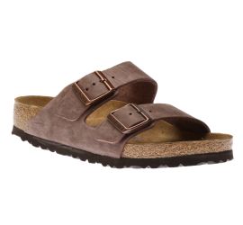 Arizona Soft Footbed Habana Brown Oiled Leather Slide Sandal