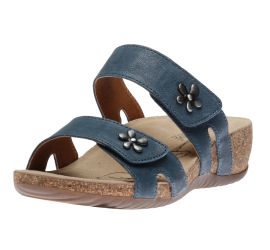Natalya 12 Azure Blue Slide Wedge Sandal