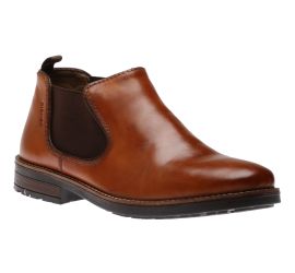 Clermont Tan Brown Leather Slip-On Chelsea Ankle Boot