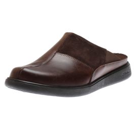 Gomera H01 Moro Brown Combination Leather Wide Width Slipper