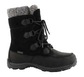 Aspen Black Waterproof Lace-Up Winter Boot