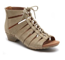Gabby Khaki Lace-Up Gladiator Sandal
