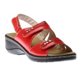 2 Velcro Sandal Red