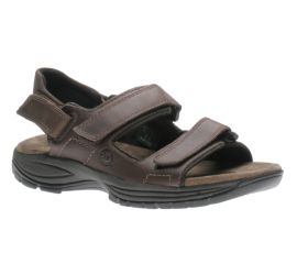 St Johnsbury Brown Leather Adjustable Sandal