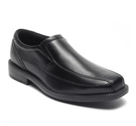 Sherwood Black Leather Slip-On Dress Shoe